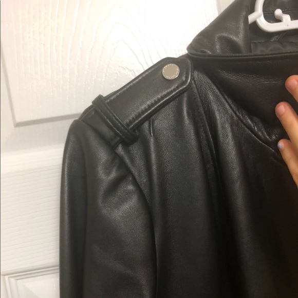 Michael Kors Black Genuine Motorcycle Jacket - Picture 5 of 8